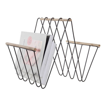 Magazine rack DKD Home Decor Iron MDF Wood (41 x 31 x 36 cm)