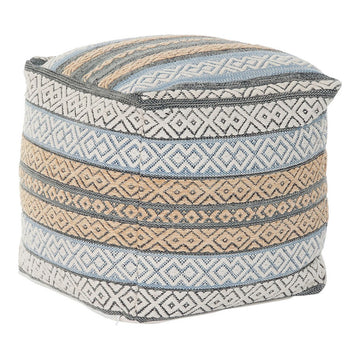 Pouffe DKD Home Decor Stripes Cotton (50 x 50 x 50 cm)