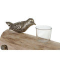 Candleholder DKD Home Decor Aluminium Mango wood Bird (58 x 15 x 25 cm)