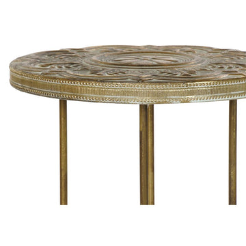 Side table DKD Home Decor Metal Golden (35 x 35 x 60 cm)