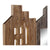Magazine rack DKD Home Decor Metal Paolownia wood (57 x 10 x 40 cm)