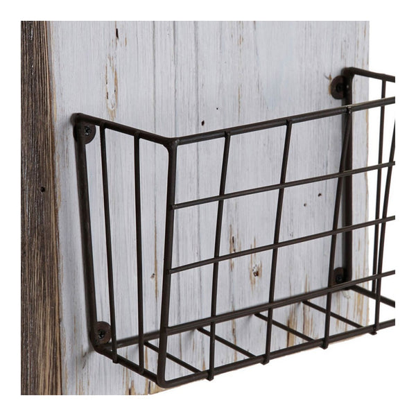 Magazine rack DKD Home Decor Metal Paolownia wood (57 x 10 x 40 cm)
