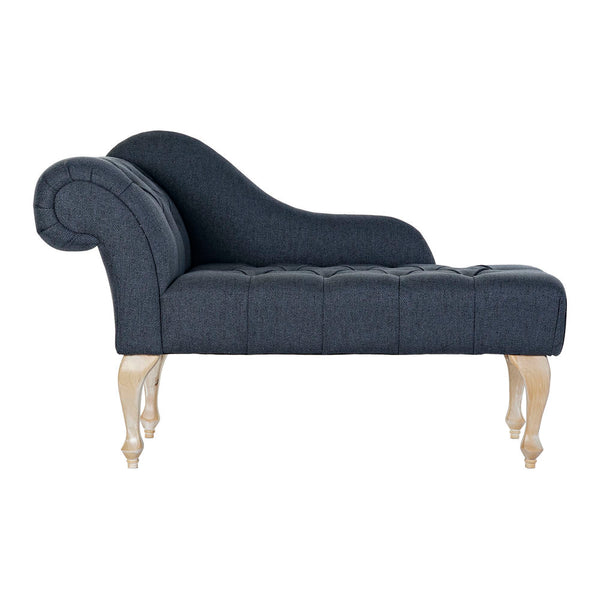 Chaise Longue Sofa DKD Home Decor Blue Polyester Rubber wood (119 x 55 x 77 cm)