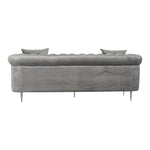 Sofa DKD Home Decor Polyester Metal Light Grey (230 x 90 x 91 cm)