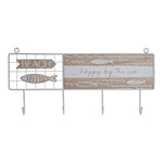Wall mounted coat hanger DKD Home Decor Metal MDF Wood (40 x 4 x 18 cm)