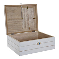 Decorative box DKD Home Decor Mediterranean MDF Wood (25 x 20 x 10 cm)
