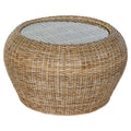 Side table DKD Home Decor Crystal Rattan (82 x 82 x 48 cm)