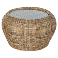 Side table DKD Home Decor Crystal Rattan (82 x 82 x 48 cm)