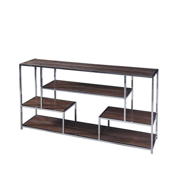 Console DKD Home Decor Silver Steel MDF Wood (190 x 40 x 96 cm)