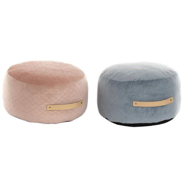 Pouffe DKD Home Decor Polyester Foam (40 x 40 x 25 cm) (2 pcs)