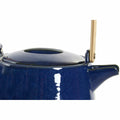 Teapot DKD Home Decor 21 x 17 x 10 cm Porcelain Blue 1 L