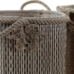 Basket DKD Home Decor Jute Fibre Bali (2 pcs)