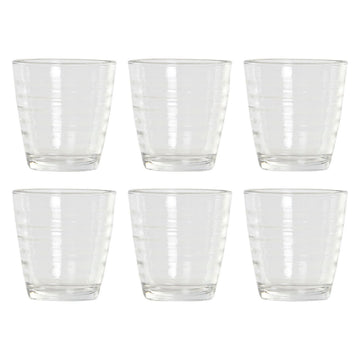 Set of glasses DKD Home Decor Multicolour Transparent Crystal Plastic 250 ml (6 pcs)