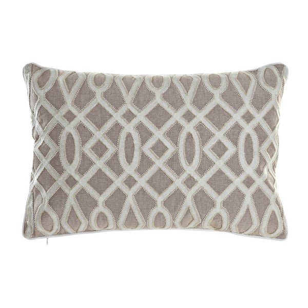 Cushion DKD Home Decor White Beige Cotton (60 x 15 x 40 cm)