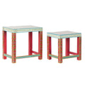 Side table DKD Home Decor Acrylic Mango wood (2 pcs) (45 x 30 x 45 cm) (34 x 25.5 x 37.5 cm)