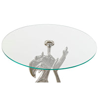 Side table DKD Home Decor Aluminium Crystal (46 x 46 x 72 cm)