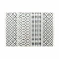 Tapis DKD Home Decor Blanc Polyester Coton Gris foncé (160 x 230 x 1 cm)