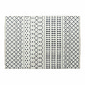 Tapis DKD Home Decor Blanc Polyester Coton Gris foncé (200 x 290 x 1 cm)