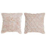 Cushion DKD Home Decor Polyester Cotton Coral (2 pcs) (45 x 10 x 45 cm)