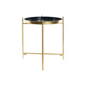 Side table DKD Home Decor Golden Metal Navy Blue (40 x 40 x 50 cm)