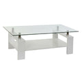 Side table DKD Home Decor Crystal Metal Wood White (120 x 60 x 42 cm)