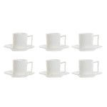 Piece Coffee Cup Set DKD Home Decor Porcelain Bamboo (6 pcs) (90 ml)