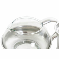 Teapot DKD Home Decor Silver Stainless steel Crystal Plastic 600 ml 15 x 12 x 12 cm