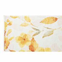 Tapis DKD Home Decor Jaune Blanc Polyester Coton Fleurs (160 x 230 x 0.5 cm)