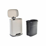 Rubbish Bin DKD Home Decor Matt 21 x 15 x 29,5 cm Metal Cream 5 L Basic