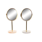 Mirror DKD Home Decor 18 x 13 x 35 cm Grey Beige Golden Metal White Resin Light grey (2 Units)