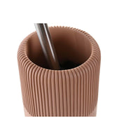 Toilet Brush DKD Home Decor 11 X 11 X 36,5 CM Cement Terracotta Stainless steel