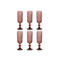 Set of cups Home ESPRIT Pink Crystal 150 ml (6 Units)