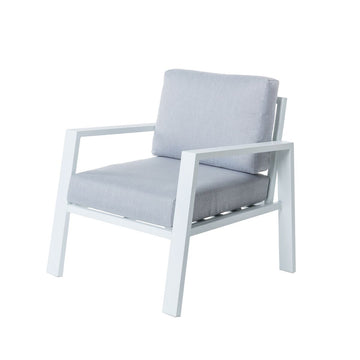 Chaise de jardin Thais 73,20 x 74,80 x 73,30 cm Aluminium Blanc