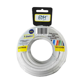 Câble EDM 2 X 0,5 mm Blanc 20 m