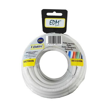 Câble EDM 2 X 0,5 mm Blanc 25 m
