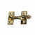 Door latch EDM H-shaped 8 cm Right Brass