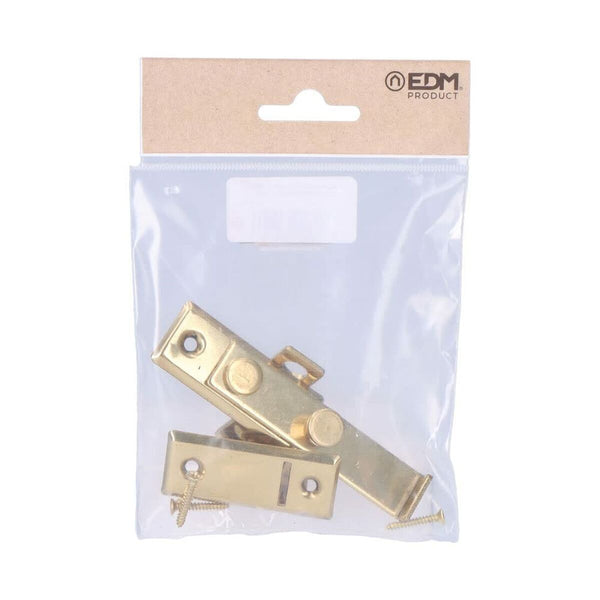 Door latch EDM Reversible 8 cm Polished brass