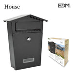 Boîte aux lettres EDM House 21 x 6 x 30 cm Noir Acier