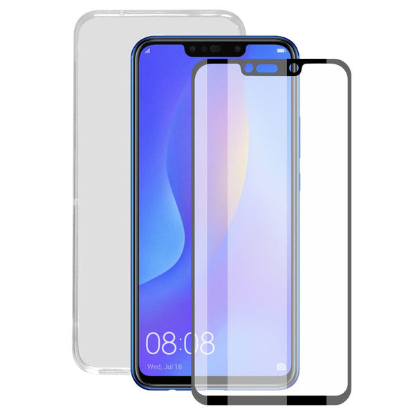 Tempered Glass Mobile Screen Protector + Mobile Case Huawei Mate 20 Lite Contact