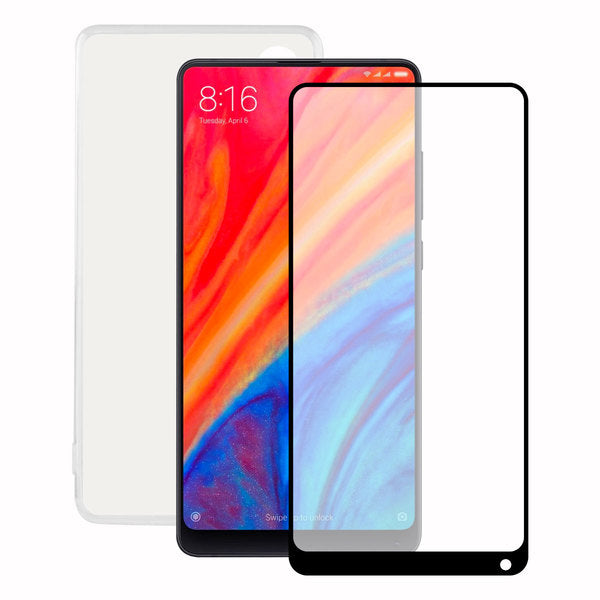 Tempered Glass Mobile Screen Protector + Mobile Case Xiaomi Mi Mix 2S Contact
