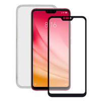 Tempered Glass Mobile Screen Protector + Mobile Case Xiaomi Mi 8 Lite Contact