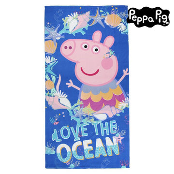 Beach Towel Peppa Pig 75502 Microfibre Navy blue