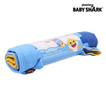 Beach Towel Baby Shark Blue (70 x 140 cm)