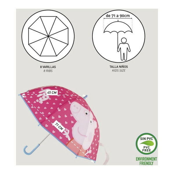 Regenschirm Peppa Pig Rosa (Ø 71 cm)