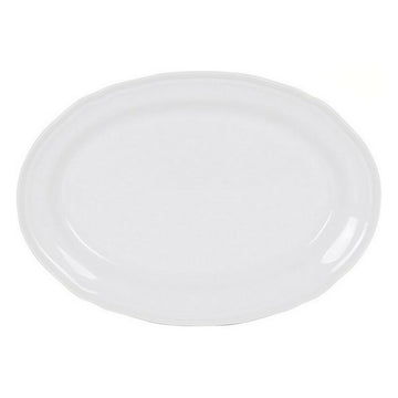 Plat à Gratin Feuille Ovale Porcelaine Blanc (28 x 20,5 cm)