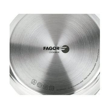 Ponev s pokrovom FAGOR Nerjaveče jeklo 18/10 Chrome (Ø 24 cm)