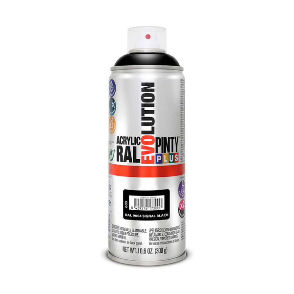 Peinture en spray Pintyplus Evolution RAL 9004 400 ml Signal Black