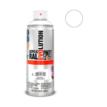 Peinture en spray Pintyplus Evolution RAL 9016 400 ml Traffic White