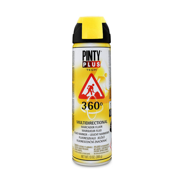 Peinture en spray Pintyplus Tech T146 360º Jaune 500 ml