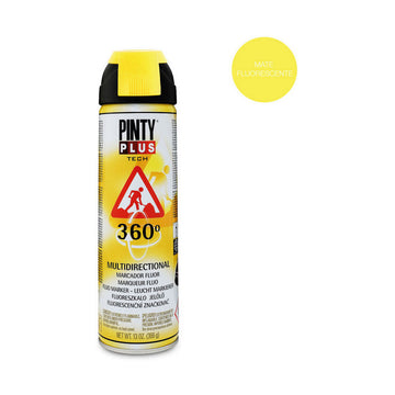 Peinture en spray Pintyplus Tech T146 360º Jaune 500 ml